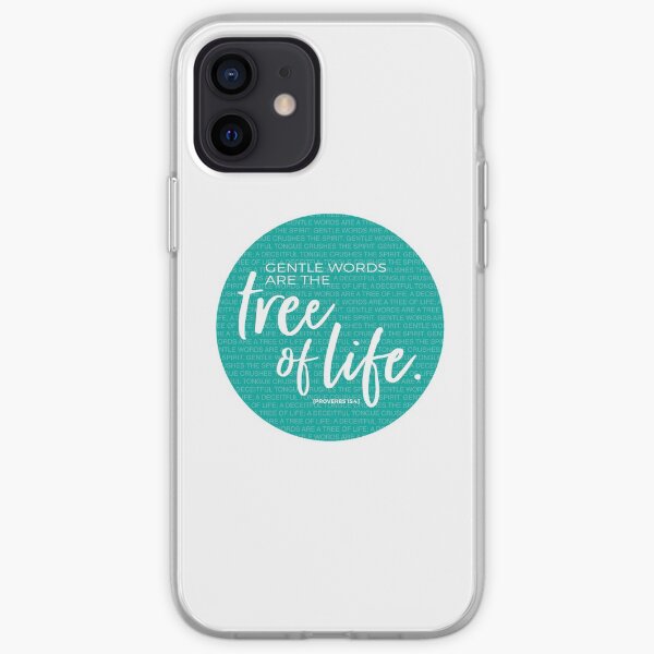 Proverbs 15:4, Gentle words are the tree of life iPhone Soft Case