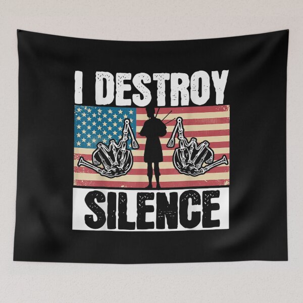 Item preview,  Destroy Silence Bagpipes American Proud Bagpipe designed and sold by donnagia.