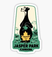 Jasper National Park Alberta Vintage Travel Decal Sticker