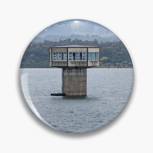 Item preview, Control tower rising out of the water at Cardina Lake Reservoir designed and sold by James-Cole.