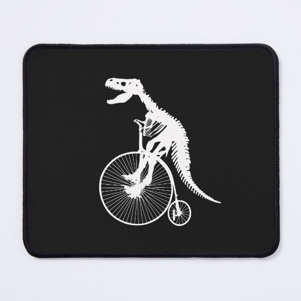 Artikelvorschau, Fahrrad und t rex fossilen weißen Schatten entworfen und verkauft von Collagedream.