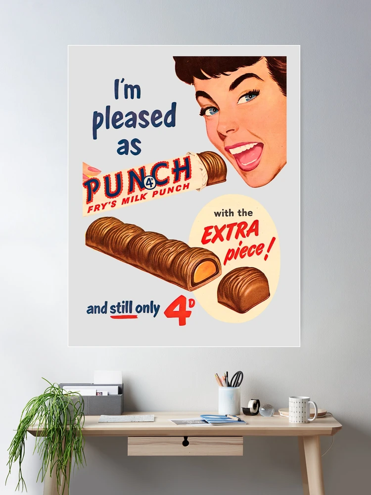 FRY'S MILK PUNCH CHOCOLATE BAR - ADVERT