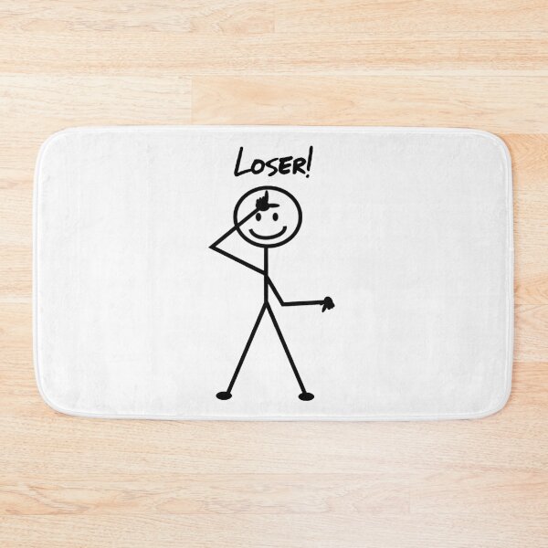 Item preview, Loser! Stick Figure Stickman Doodle Scribble Printed Funny designed and sold by DibbaDesigns.