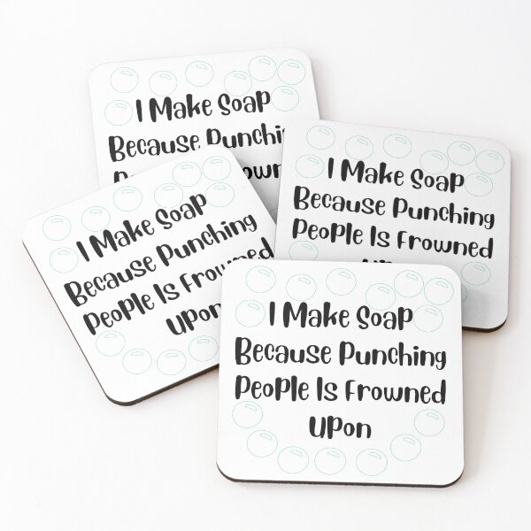 Item preview, I Make Soap Because Punching People Is Frowned Upon funny T-shirt men gift women gift designed and sold by InnovantDesigns.