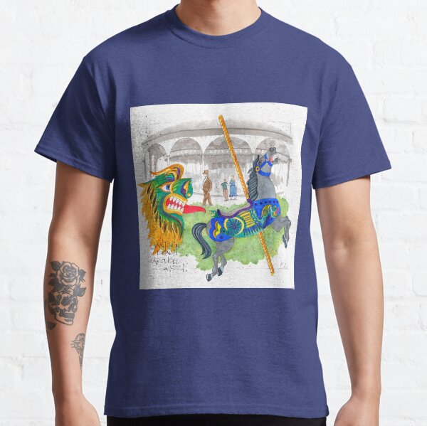 Jantzen Beach Carousel Water Serpent Horse Classic T-Shirt