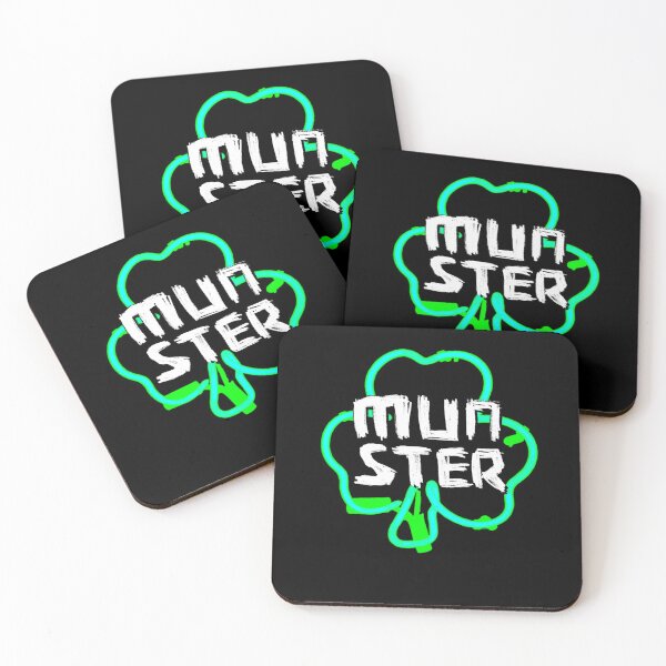 Aperçu de l'œuvre Munster, Neon Shamrock, MUNSTER Irlande créée et vendue par badlydrawnbabe.