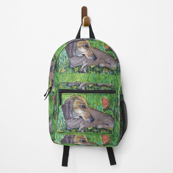 Item preview, Dacshund Dog and Butterfly art designed and sold by AngelaHart1.