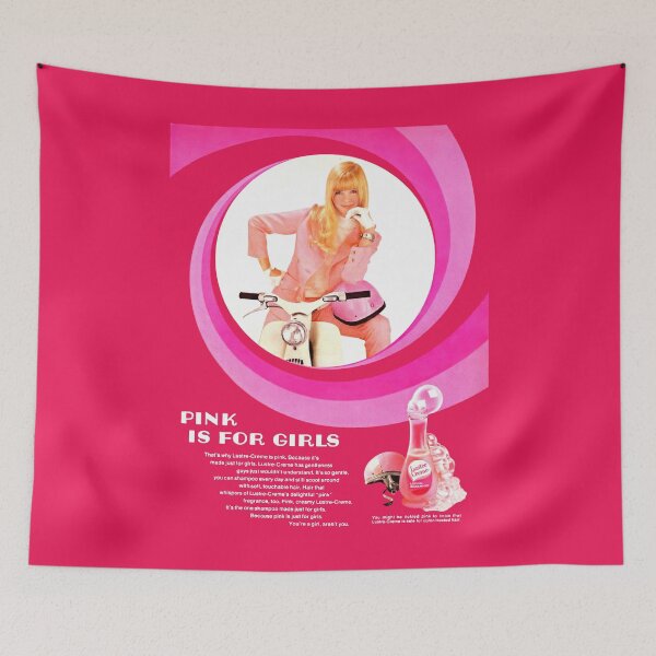 Item preview, PINK IS FOR GIRLS! - LUSTRE CREME SHAMPOO ADVERT designed and sold by ThrowbackAds.