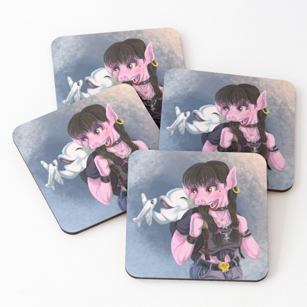 Item preview, Zia the little pig and the Beluga designed and sold by NinaTheBlobfish.