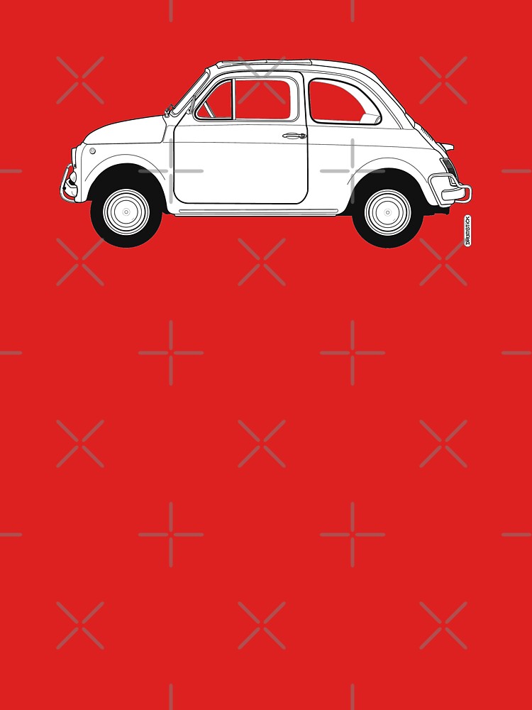Thumbnail 7 of 7, Essential T-Shirt, Fiat 500 Vintage Car designed and sold by thedrumstick.