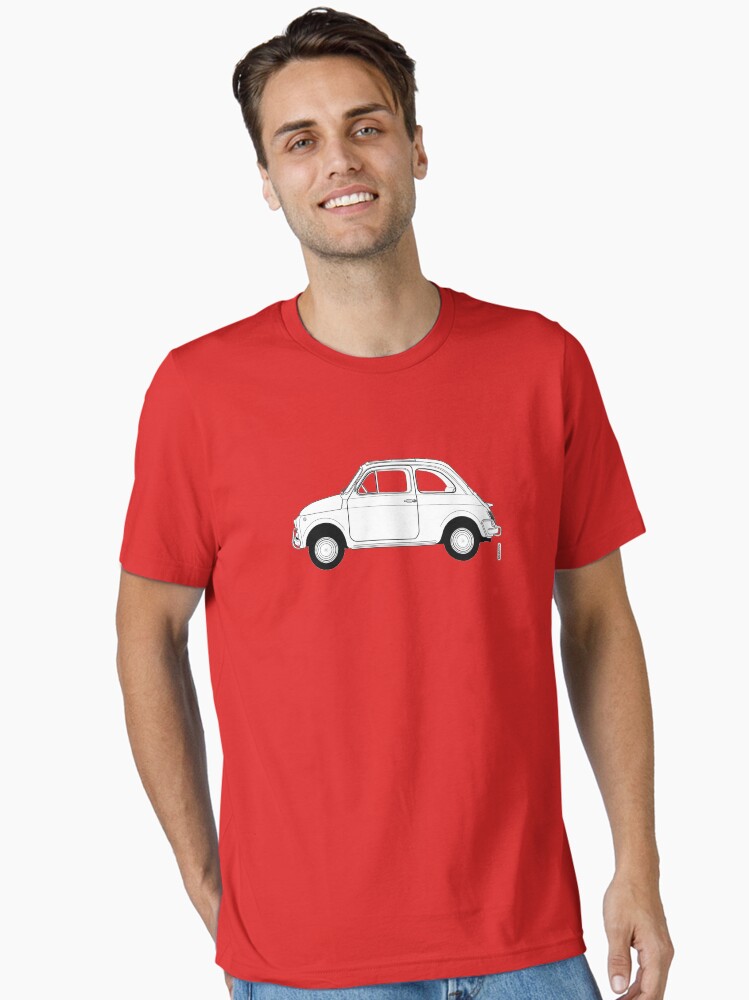 Thumbnail 1 of 7, Essential T-Shirt, Fiat 500 Vintage Car designed and sold by thedrumstick.