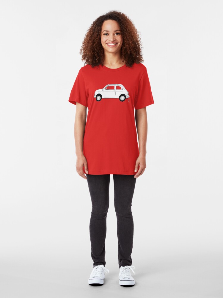 Alternate view of Fiat 500 Vintage Car Slim Fit T-Shirt