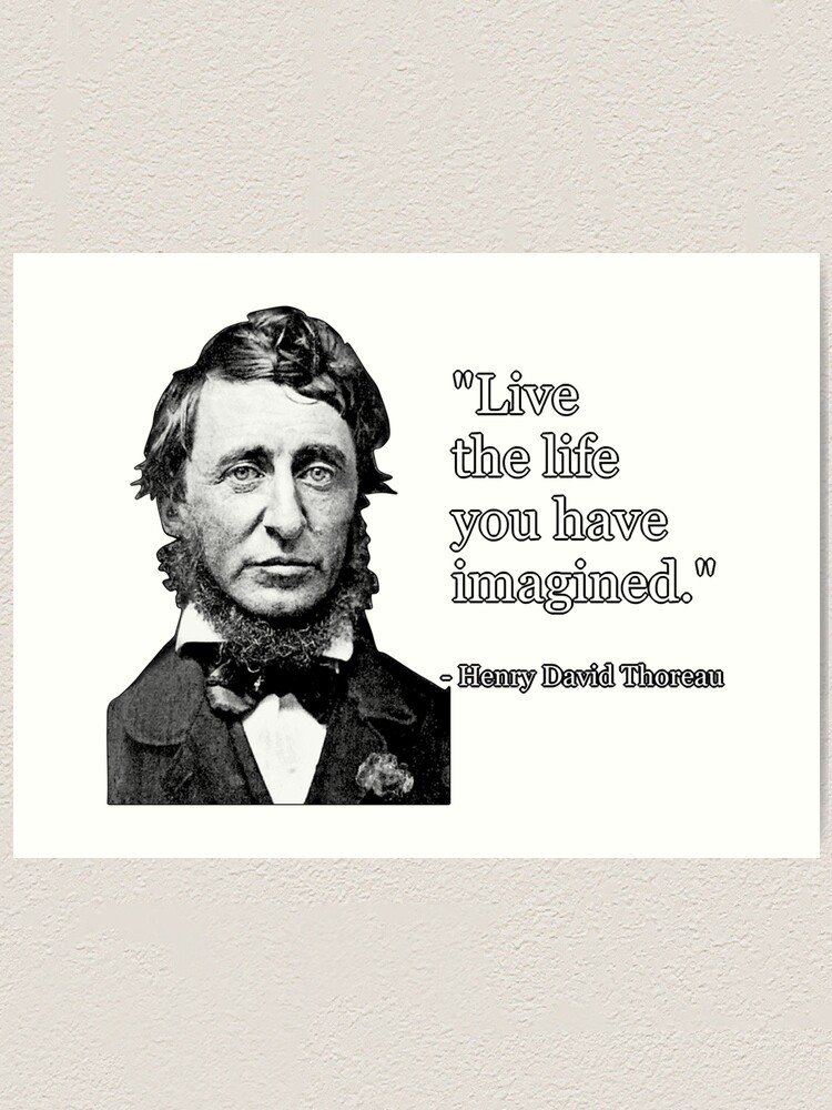 Live The Life You Have Imagined Henry David Thoreau Art Print By Naumaddicarts Redbubble
