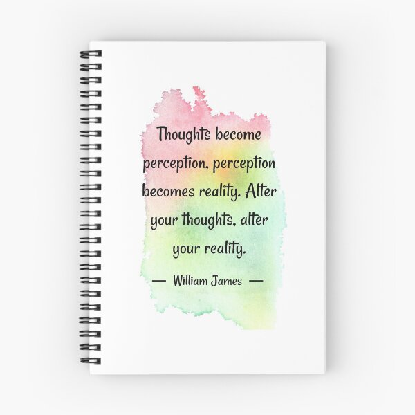 Item preview, Quotes about thoughts | Thoughts become perception perception becomes reality .Alter your thoughts alter your reality - William James designed and sold by Quoteology101.