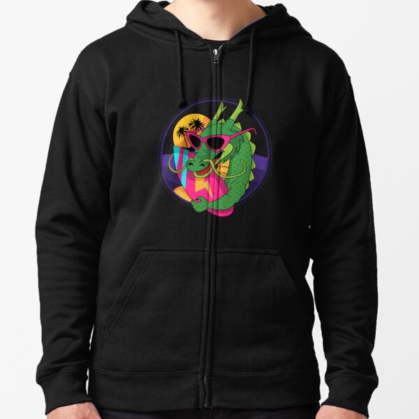 Surfer Dragon Zipped Hoodie