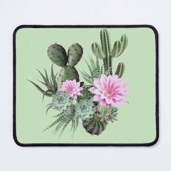 Item preview, Succulents composition with Cactus and  flower, watercolor, cool succulent plant drawing designed and sold by Collagedream.