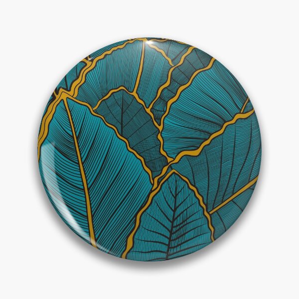 Item preview, Lines of leaves in Turquoise and a slice of gold designed and sold by Wildwagner.
