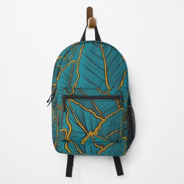 Item preview, Lines of leaves in Turquoise and a slice of gold designed and sold by Wildwagner.