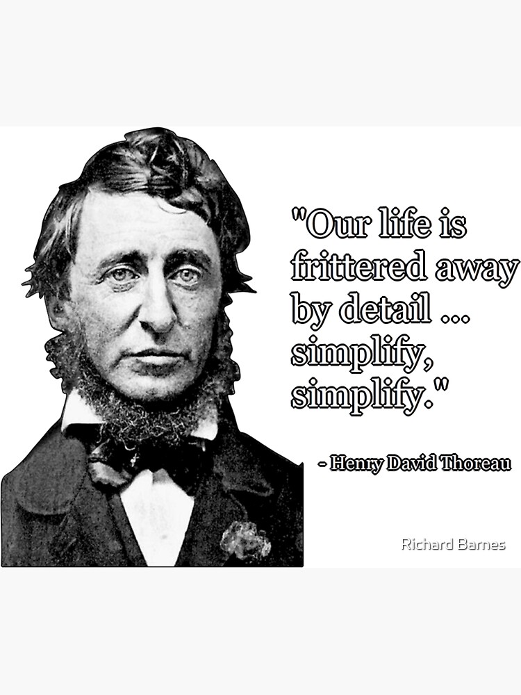 "Henry David Thoreau On Simplicity" Magnet By NaumaddicArts | Redbubble