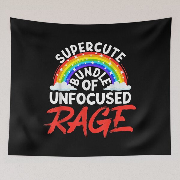 Item preview,  Supercute Bundle Unfocused Rage Rainbow Goth Anime designed and sold by donnagia.