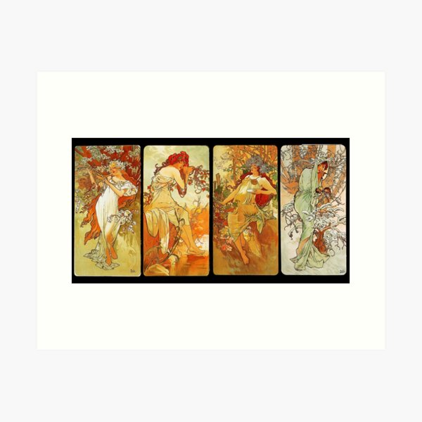 Aperçu de l'œuvre Alphonse Mucha vintage créée et vendue par poojav96pmf.