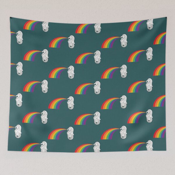 Item preview, Rainbow Merlion Tote Bag designed and sold by HanseyShopz.