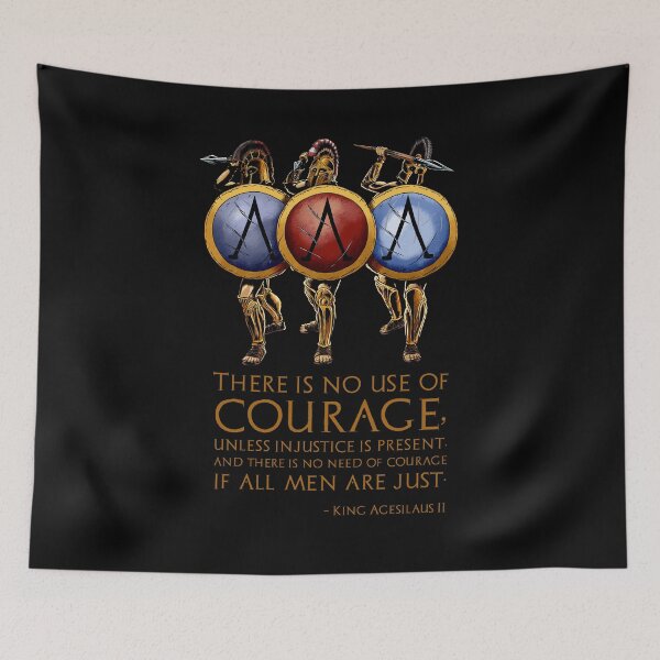 Item preview, There is no use of courage, unless injustice is present, and there is no need of courage if all men are just. - King Agesilaus II designed and sold by Styrman.