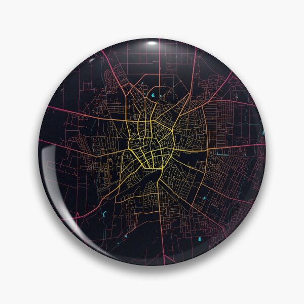 Item preview, Debrecen City Map of Hajdu-Bihar, Hungary - Neon designed and sold by deMAP.