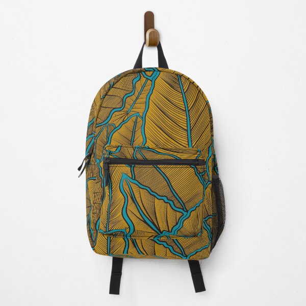 Item preview, Mustard leaves edged in phthalate turquoise designed and sold by Wildwagner.