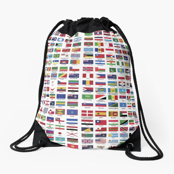 FIFA World Cup 18x14Drawstring Tote Bag- Country Flag Print 