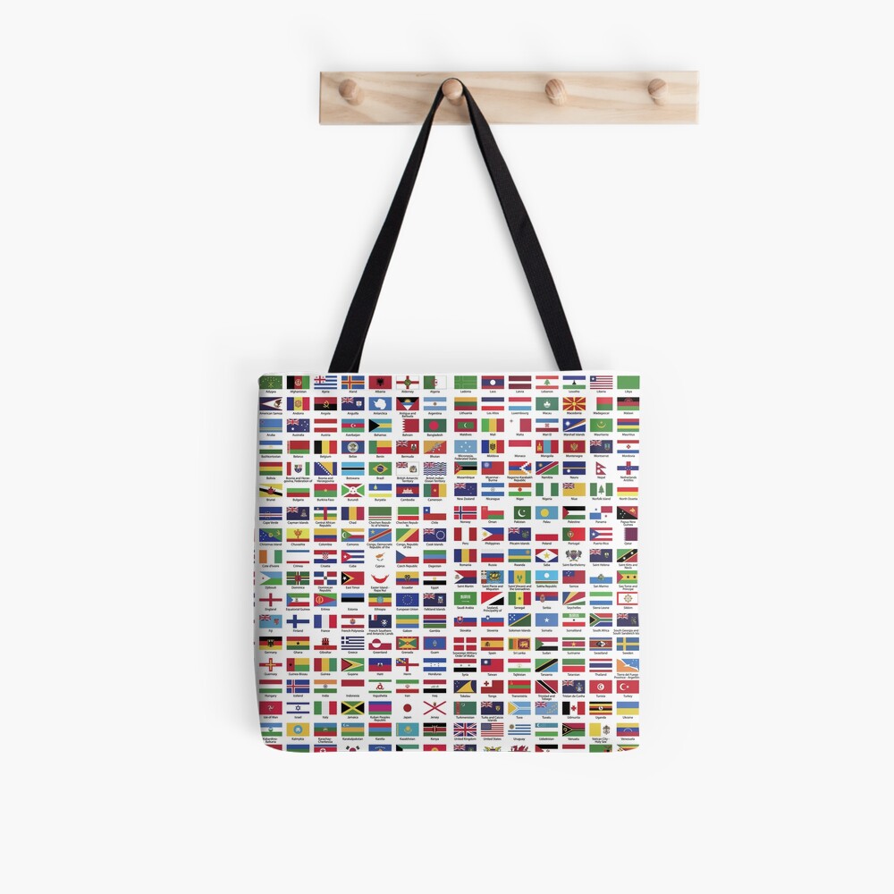 World Flags with Country Names Tote Bag for Sale by Dee Dee