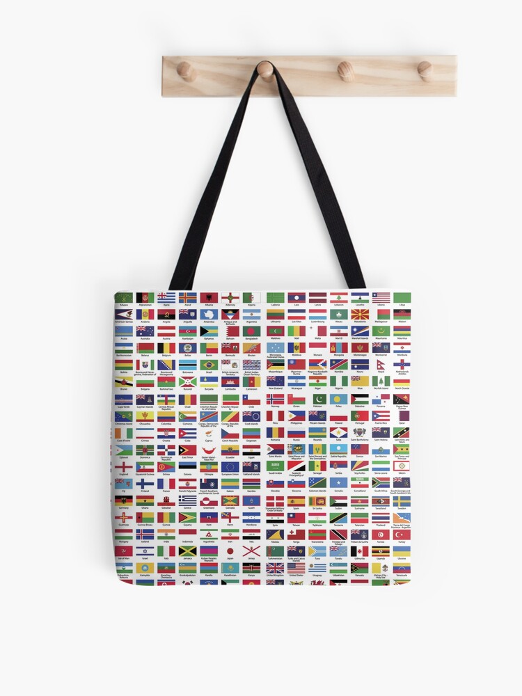 World Flags with Country Names Tote Bag for Sale by Dee Dee