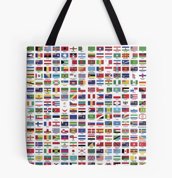 World Flags with Country Names Tote Bag for Sale by Dee Dee