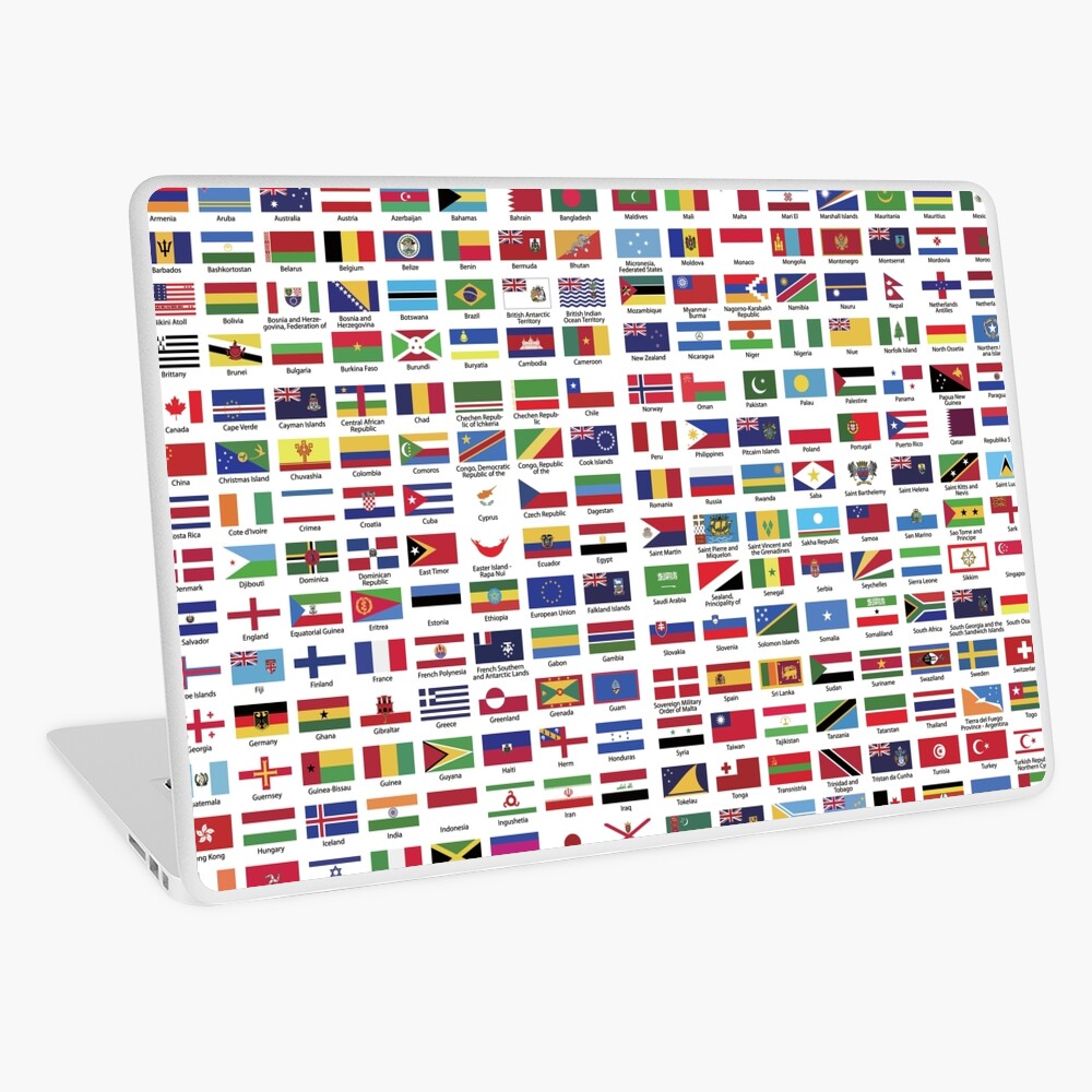 Lámina rígida for Sale con la obra «Banderas del mundo con nombres de  países» de Dee Dee