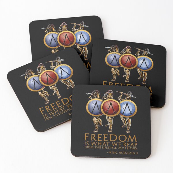Item preview, Freedom is what we reap from this lifestyle, my friend. - King Agesilaus II of Sparta designed and sold by Styrman.