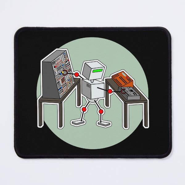 Item preview, Robot Music Producer Playing Modular Synthesizer designed and sold by AtomicMalibu.