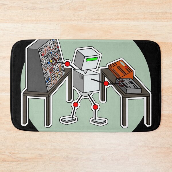 Item preview, Robot Music Producer Playing Modular Synthesizer designed and sold by AtomicMalibu.