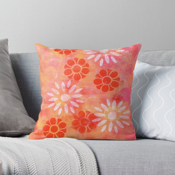 "Magenta Delight" Original Design by PhillipaheART Throw Pillow