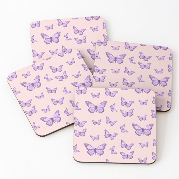 Item preview, Purple Butterly Pattern Sticker designed and sold by ColorsHappiness.