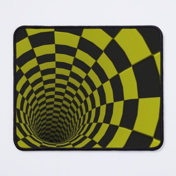Item preview, Black and yellow checkerboard illusion designed and sold by pnkpopcorn.