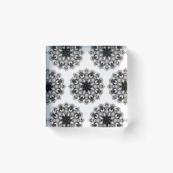 Item preview, Grey Mandala Drawing designed and sold by LorenaElenaArt.