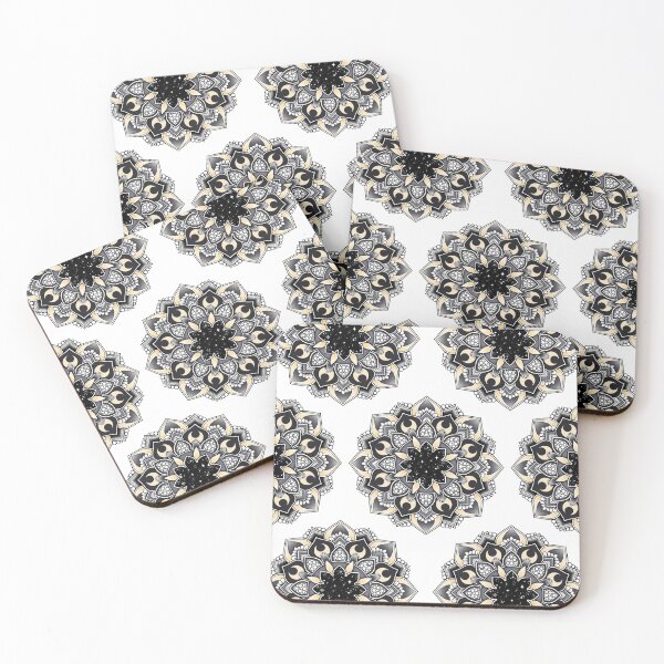 Item preview, Grey Mandala Drawing designed and sold by LorenaElenaArt.