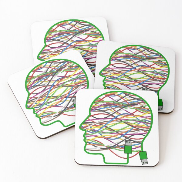 Item preview, Wireman- Electrical Electronic Theme Human Head Shaped USB and Wire art designed and sold by EngineersArt.