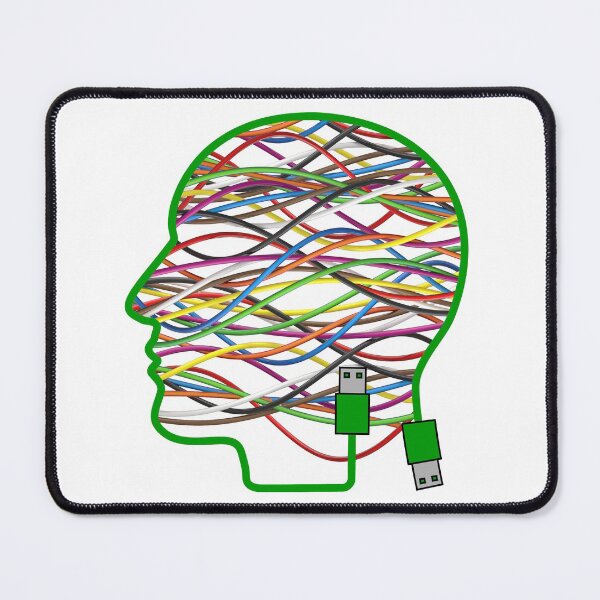 Item preview, Wireman- Electrical Electronic Theme Human Head Shaped USB and Wire art designed and sold by EngineersArt.