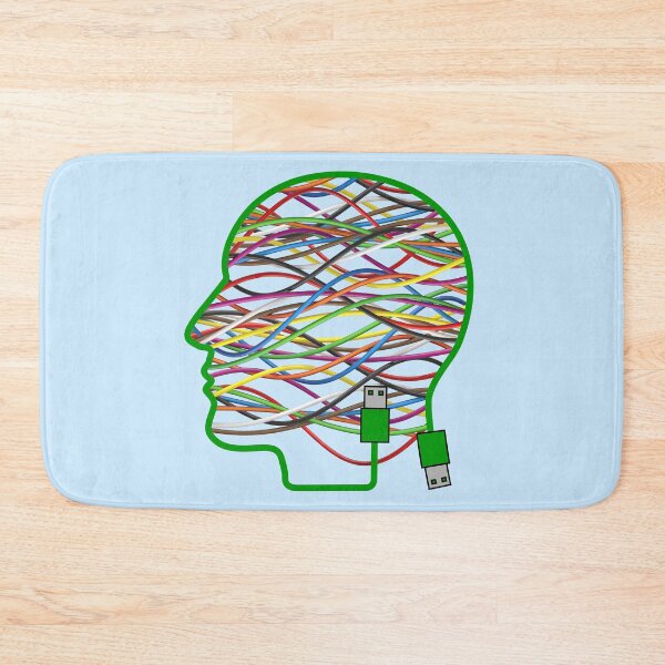 Item preview, Wireman- Electrical Electronic Theme Human Head Shaped USB and Wire art designed and sold by EngineersArt.
