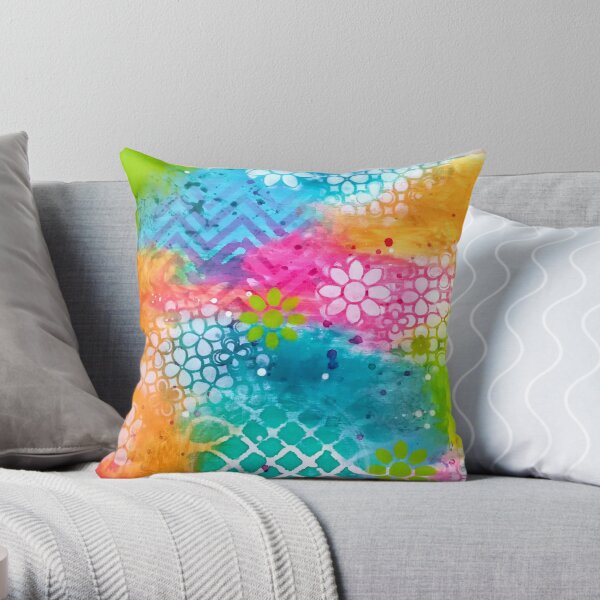 "Rainbow" Original Design by PhillipaheART Throw Pillow