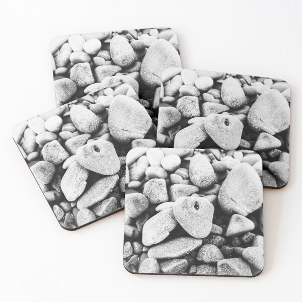 Item preview, Beach Pebbles Black and White One of the Pebbles with a Hole designed and sold by Beachy.