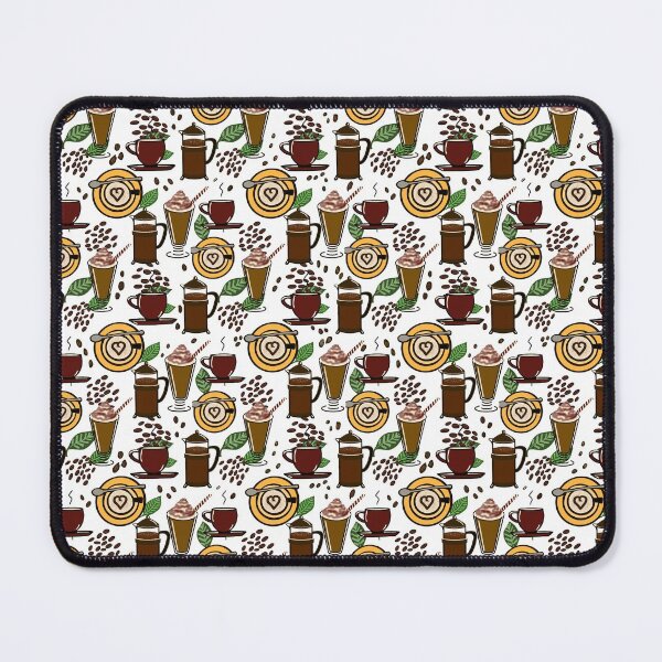 Item preview, Cute Coffee Themed Digital Art Repeat Pattern designed and sold by PrintHatcher.