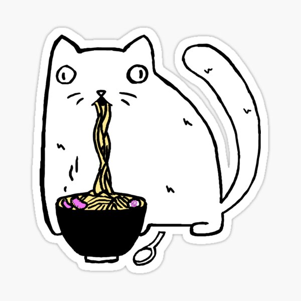 Rasabi Cat - Ramen Forever Sticker
