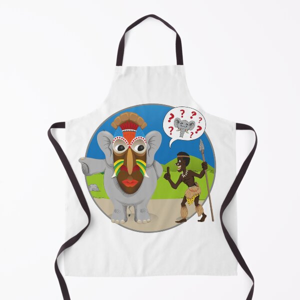 Item preview, Illustrated charge representing an undercover elephant deceiving an African hunter. Ideal for educational and cultural materials designed and sold by LucianoCosmo.